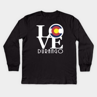 LOVE Durango Colorado Kids Long Sleeve T-Shirt